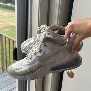 Nike air max 270 react tan size 7 in womens, only worn like four times